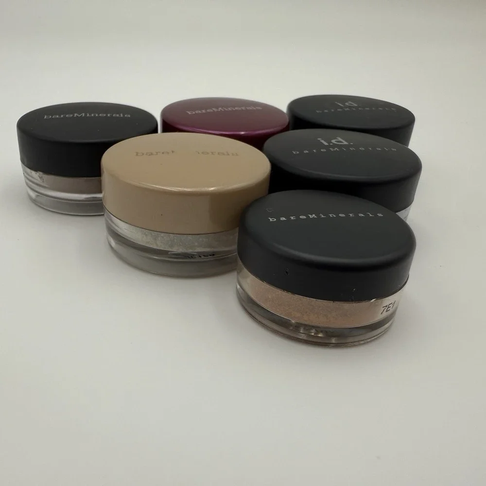 Lot of 6 BareMinerals Neutral‎ Eye Shadow Color Green Orange Yellow Pearl Browns